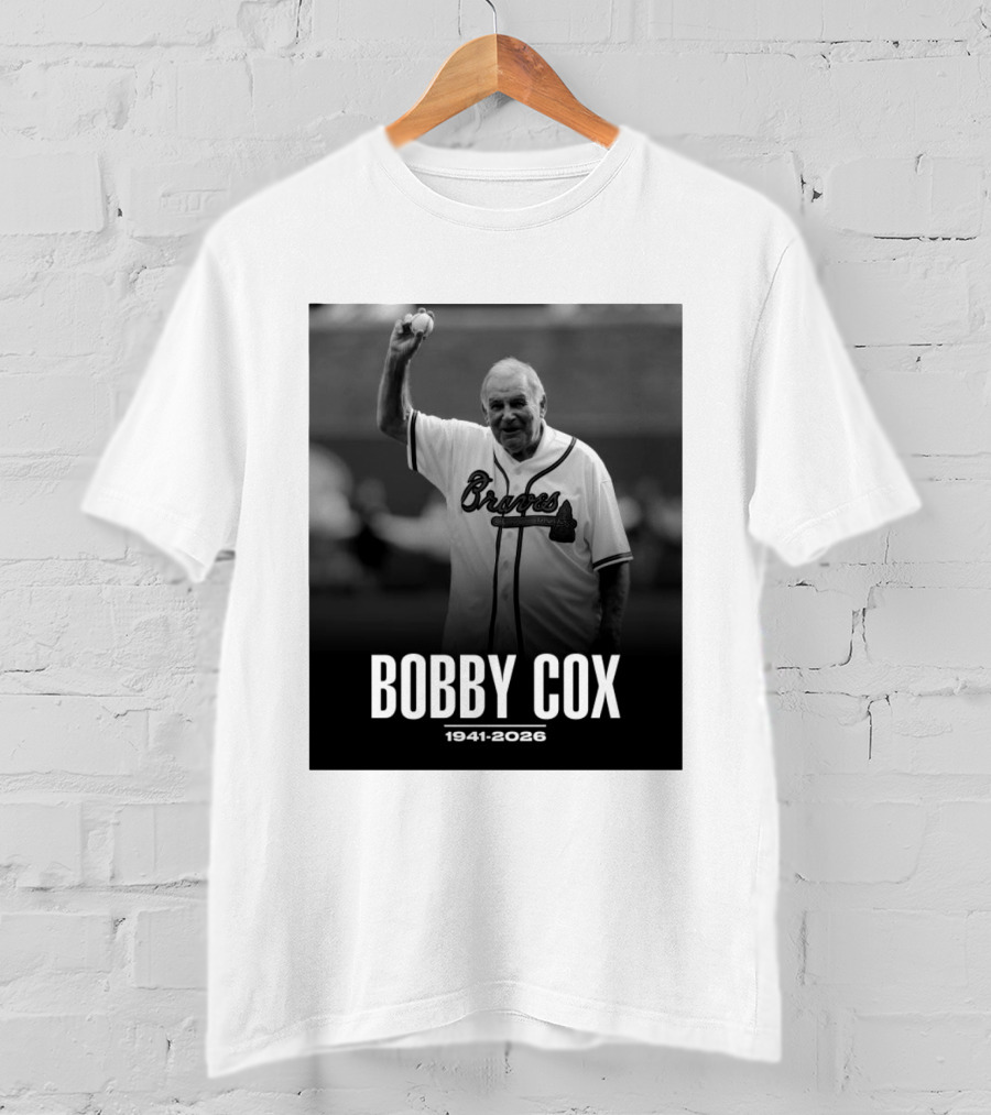 Bobby Cox Braves 1941 2026 Commemorative T-Shirt