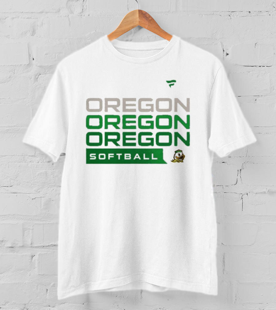 Oregon Ducks Softball Triple Oregon Text Tri Blend T-Shirt