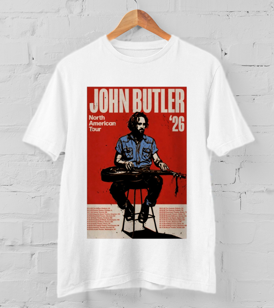 John Butler North American Tour 2026 Shows T-Shirt