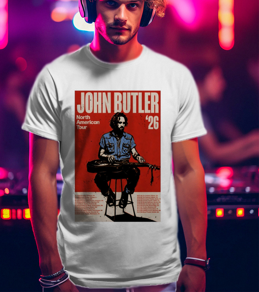 John Butler North American Tour 2026 Shows T-Shirt
