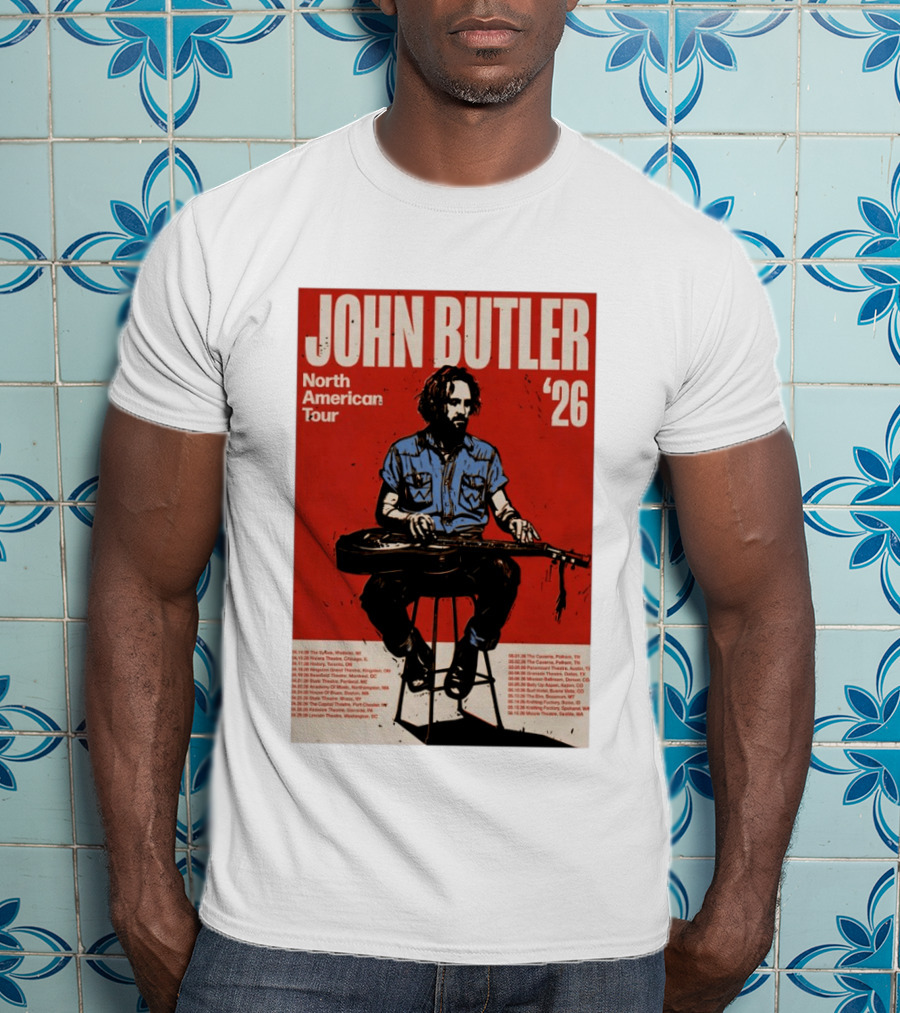 John Butler North American Tour 2026 Shows T-Shirt
