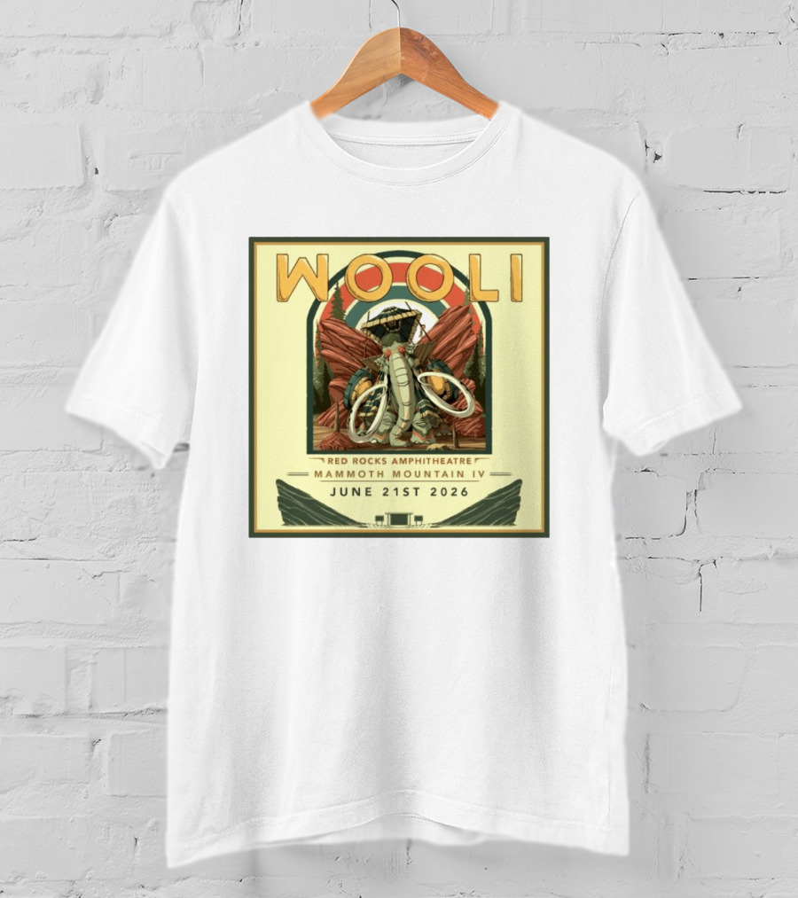 Wooli Red Rocks Amphitheatre Mammoth Mountain IV June 21st 2026 T-Shirt
