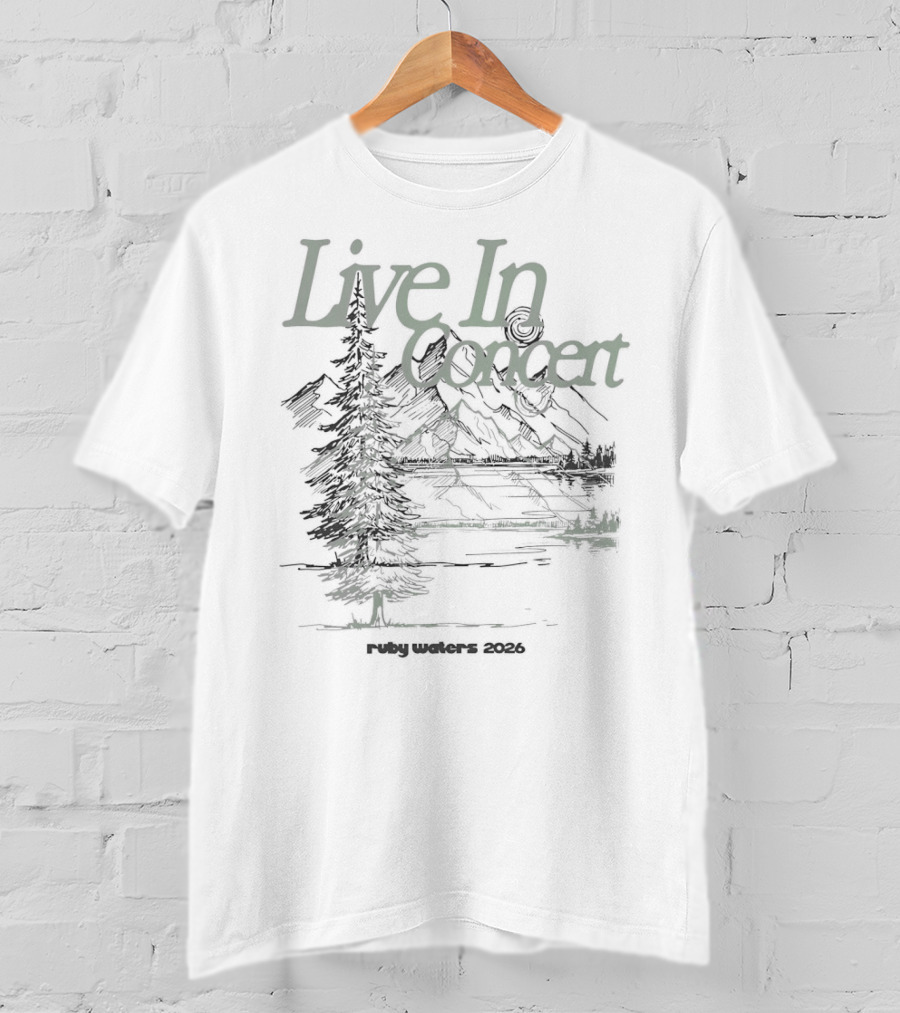 Live In Concert Ruby Waters 2026 Mountain Scenery T-Shirt