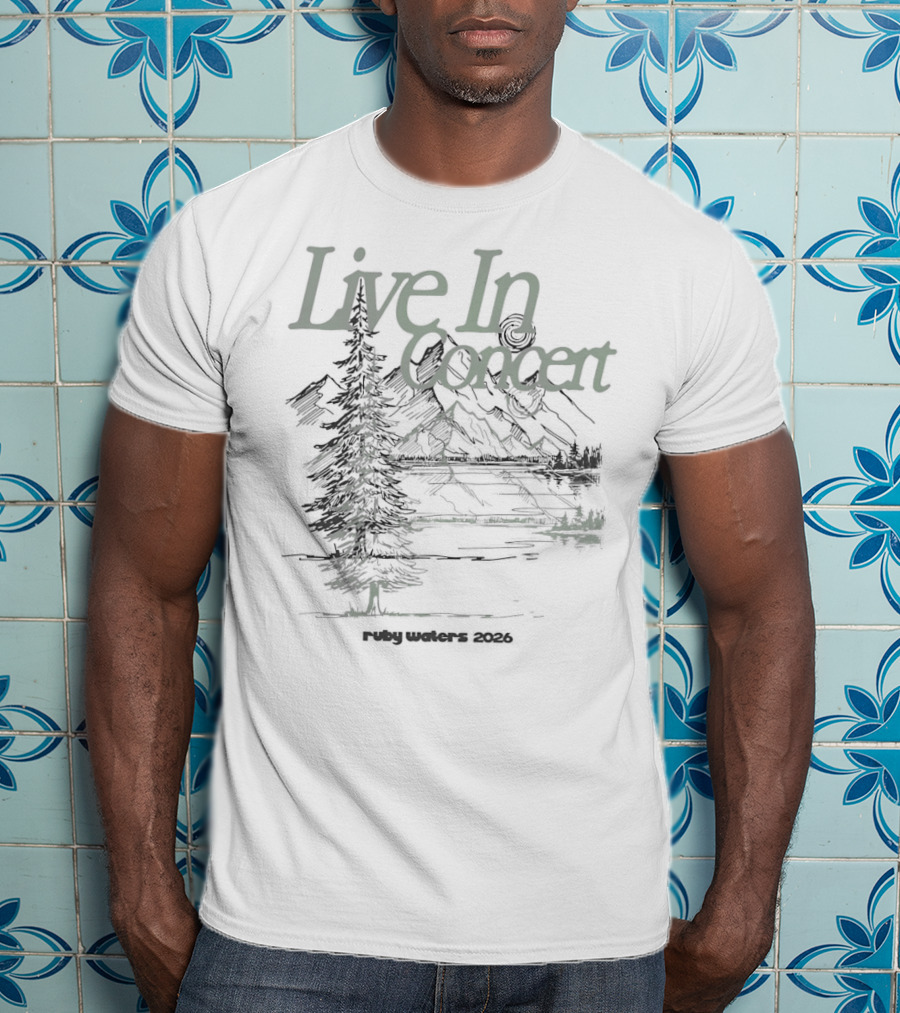 Live In Concert Ruby Waters 2026 Mountain Scenery T-Shirt