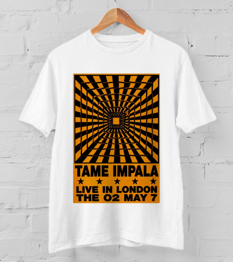 Tame Impala Live In London The O2 May 7 Optical Illusion Concert T-Shirt