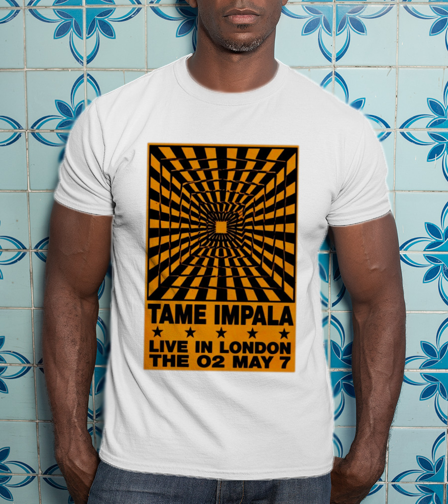 Tame Impala Live In London The O2 May 7 Optical Illusion Concert T-Shirt
