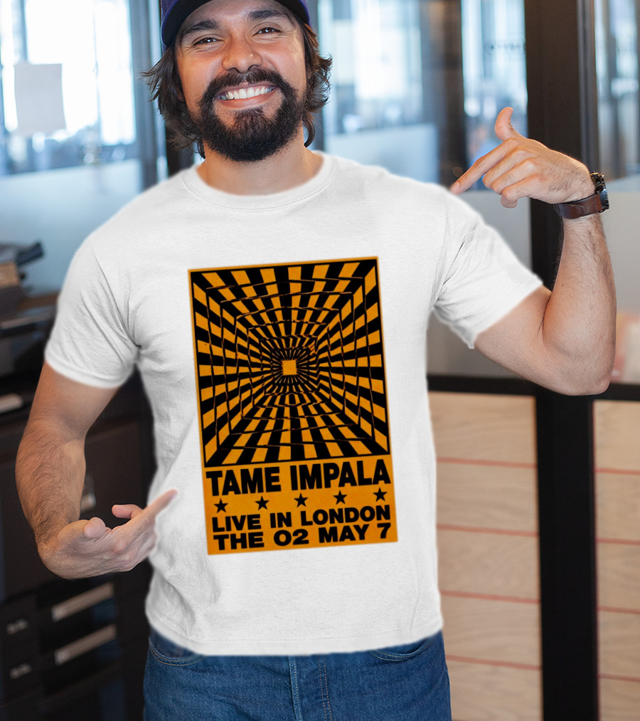 Tame Impala Live In London The O2 May 7 Optical Illusion Concert T-Shirt