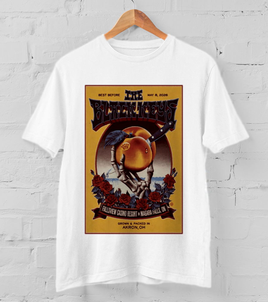 The Black Keys Fallsview Casino Resort Niagara Falls ON May 8 2026 Akron OH T-Shirt