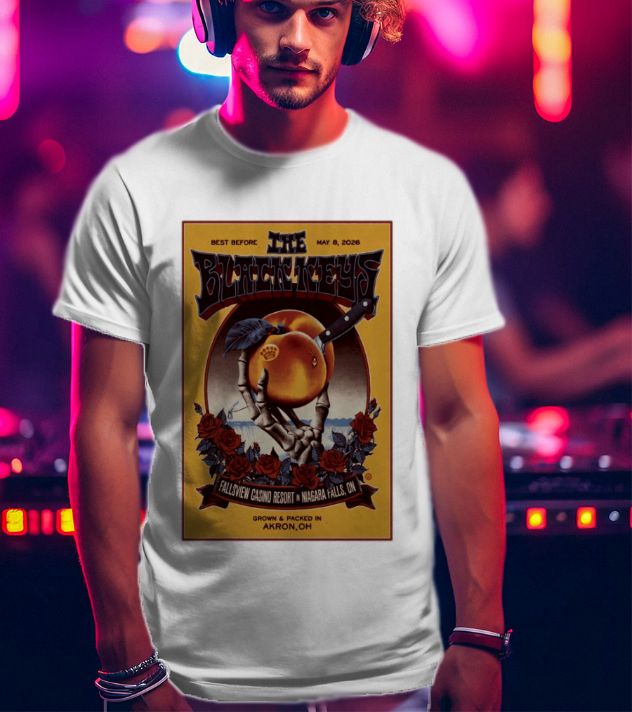 The Black Keys Fallsview Casino Resort Niagara Falls ON May 8 2026 Akron OH T-Shirt