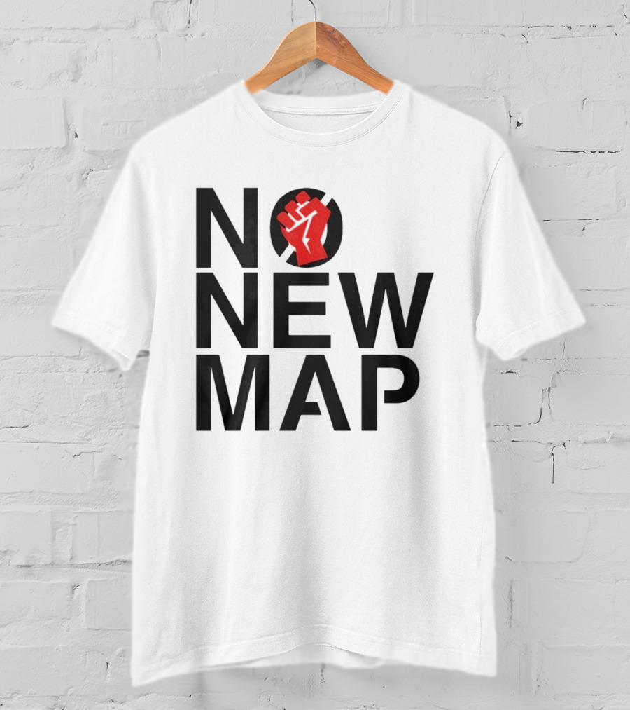No New Map Protest Red Fist Symbol Virginia T-Shirt