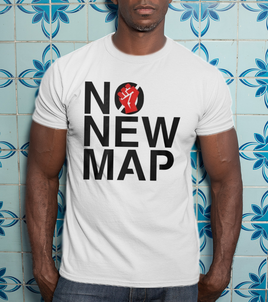 No New Map Protest Red Fist Symbol Virginia T-Shirt