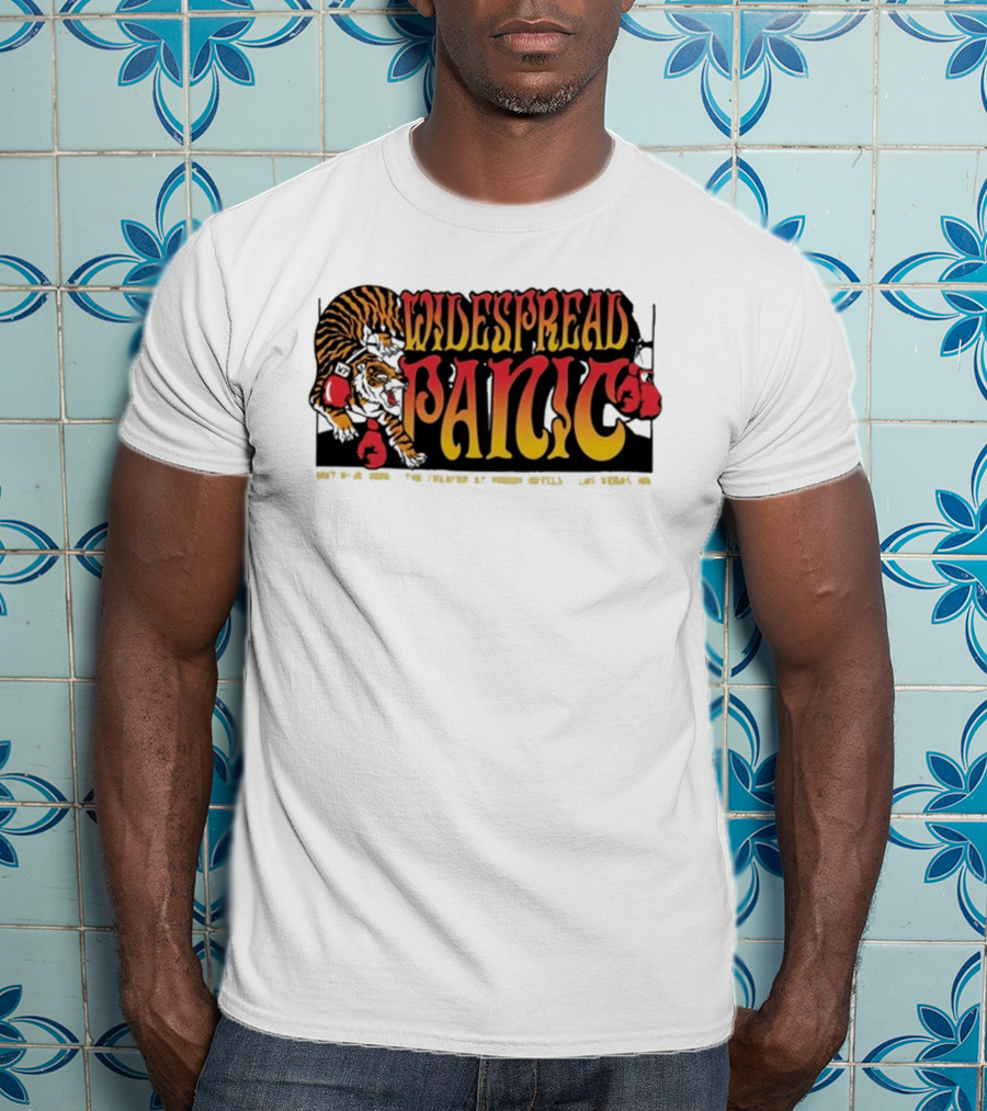 Widespread Panic May 8 10 2026 Las Vegas NV Tiger Boxing Gloves T-Shirt
