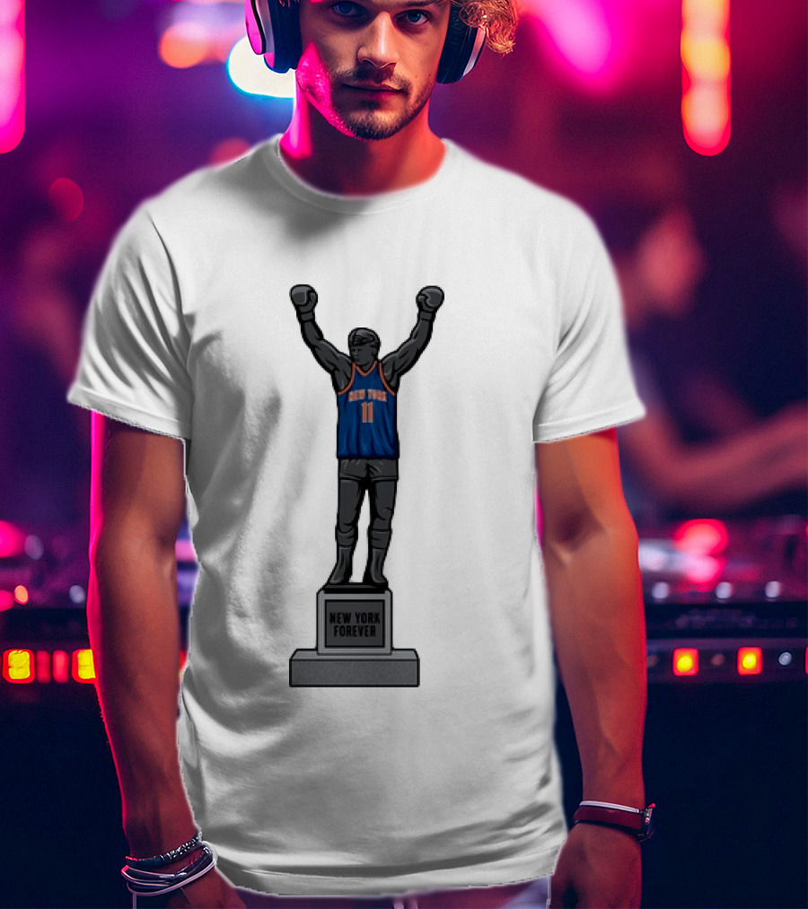 New York Knicks Jalen Brunson Forever Rocky Balboa Statue 11 Jersey T-Shirt