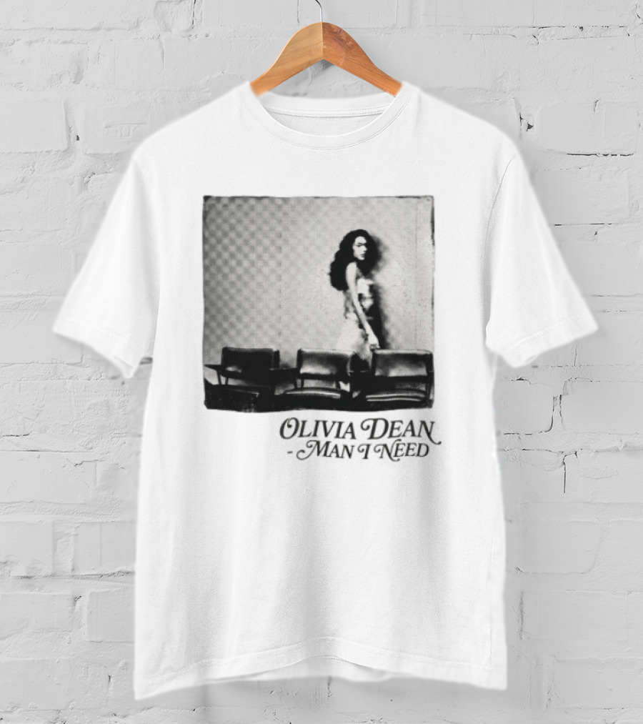 Man I Need Olivia Dean Iconic Black And White Image T-Shirt
