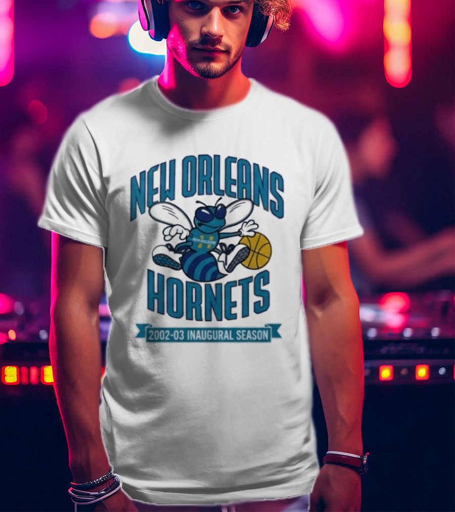 New Orleans Hornets Inaugural Season Basketball T-Shirt