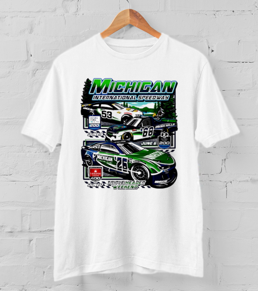 2026 Michigan International Speedway June 16 Race With Cars 58 And 88 T-Shirt