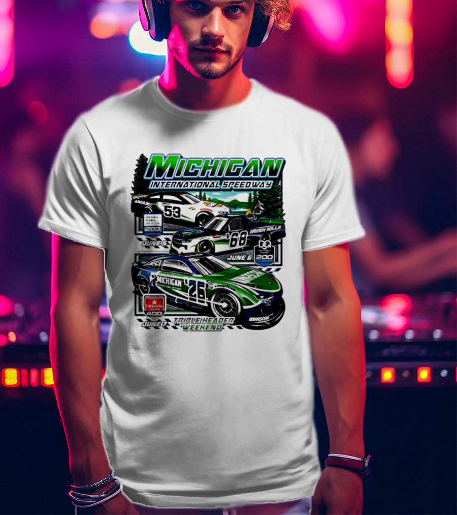 2026 Michigan International Speedway June 16 Race With Cars 58 And 88 T-Shirt