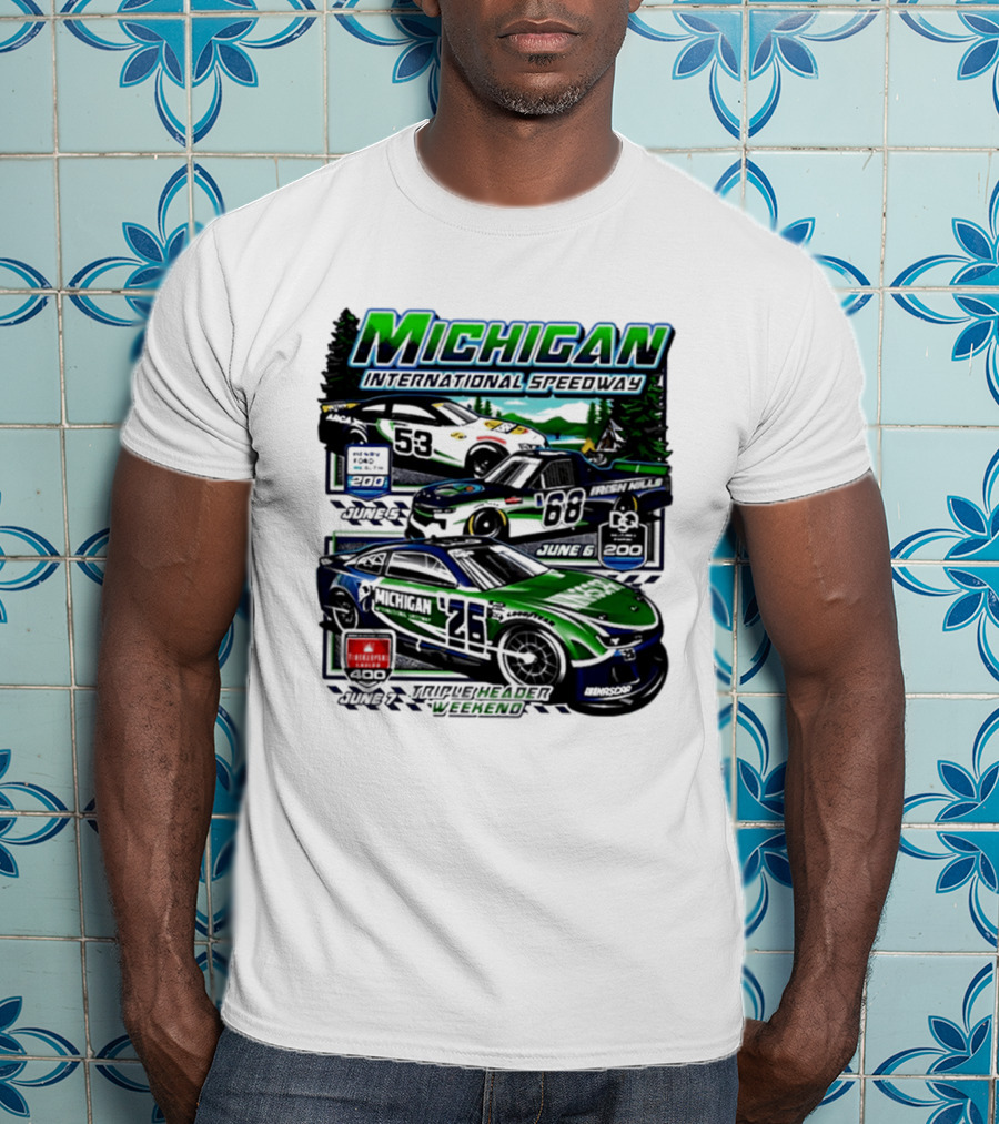 2026 Michigan International Speedway June 16 Race With Cars 58 And 88 T-Shirt