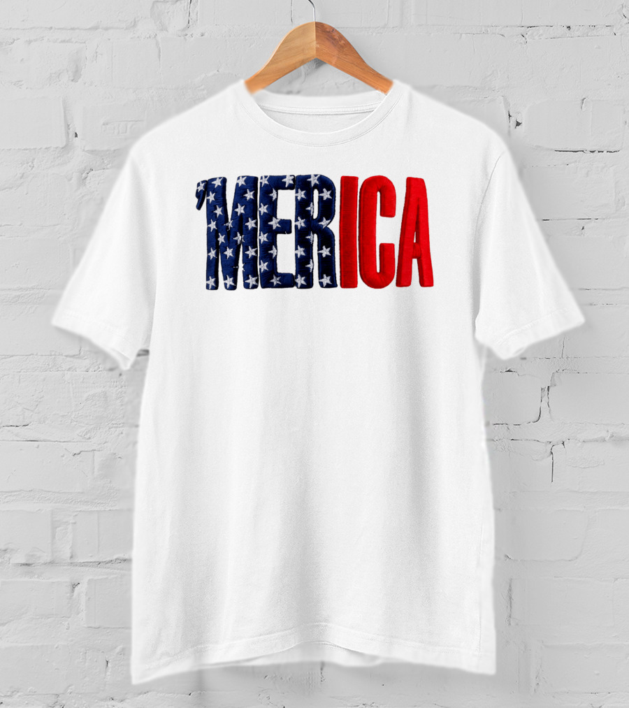 2026 USA 250th Merica Chrome White Camo Hat Stars Stripes T-Shirt