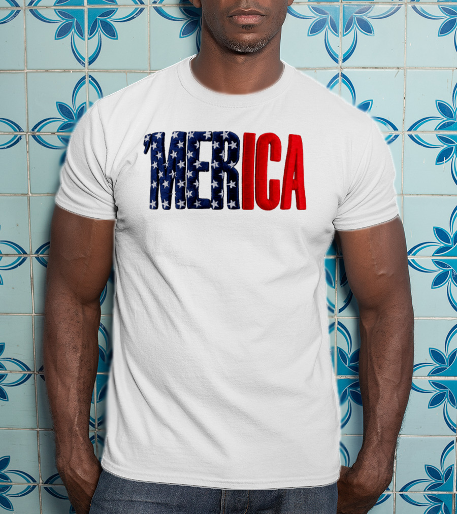 2026 USA 250th Merica Chrome White Camo Hat Stars Stripes T-Shirt