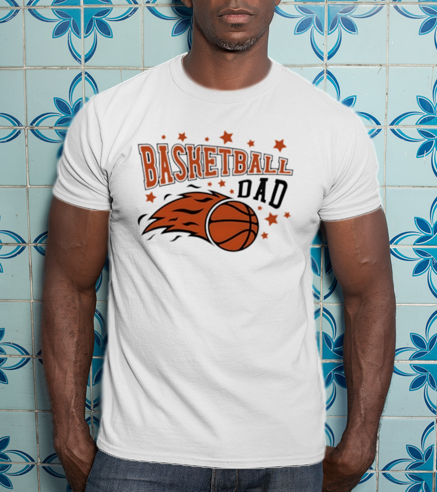 Basketball Dad Flame Stars 2026 T-Shirt