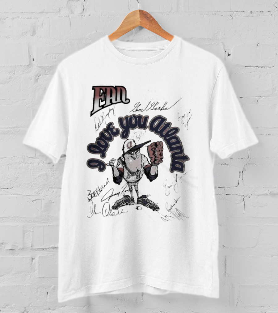 Bobby Cox I Love You Braves Baseball Caricature 1979 T-Shirt
