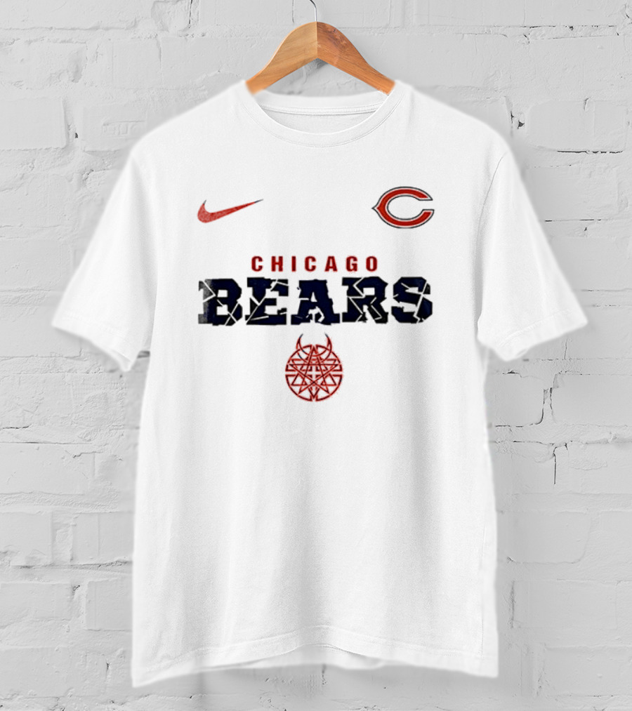 Chicago Bears Nike Disturbed Down With The Sickness Collaboration T-Shirt