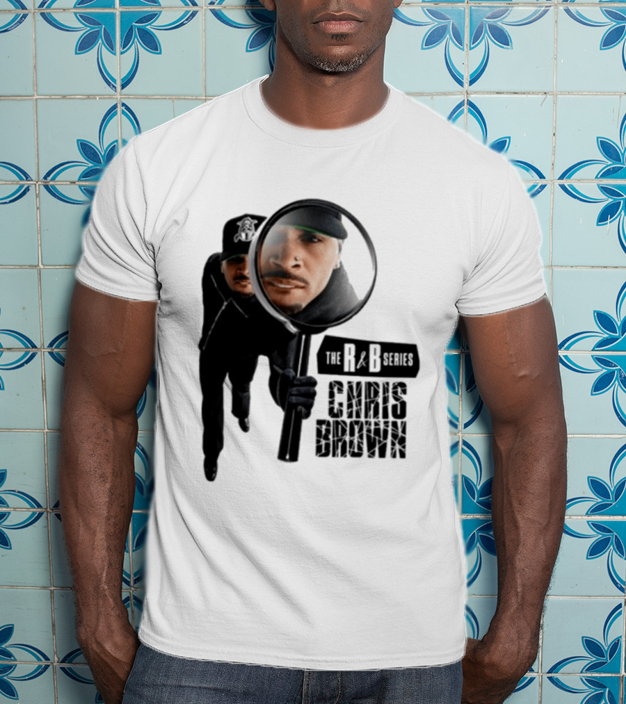 Chris Brown R&B Series Magnified Music Icon Magnifying Glass T-Shirt