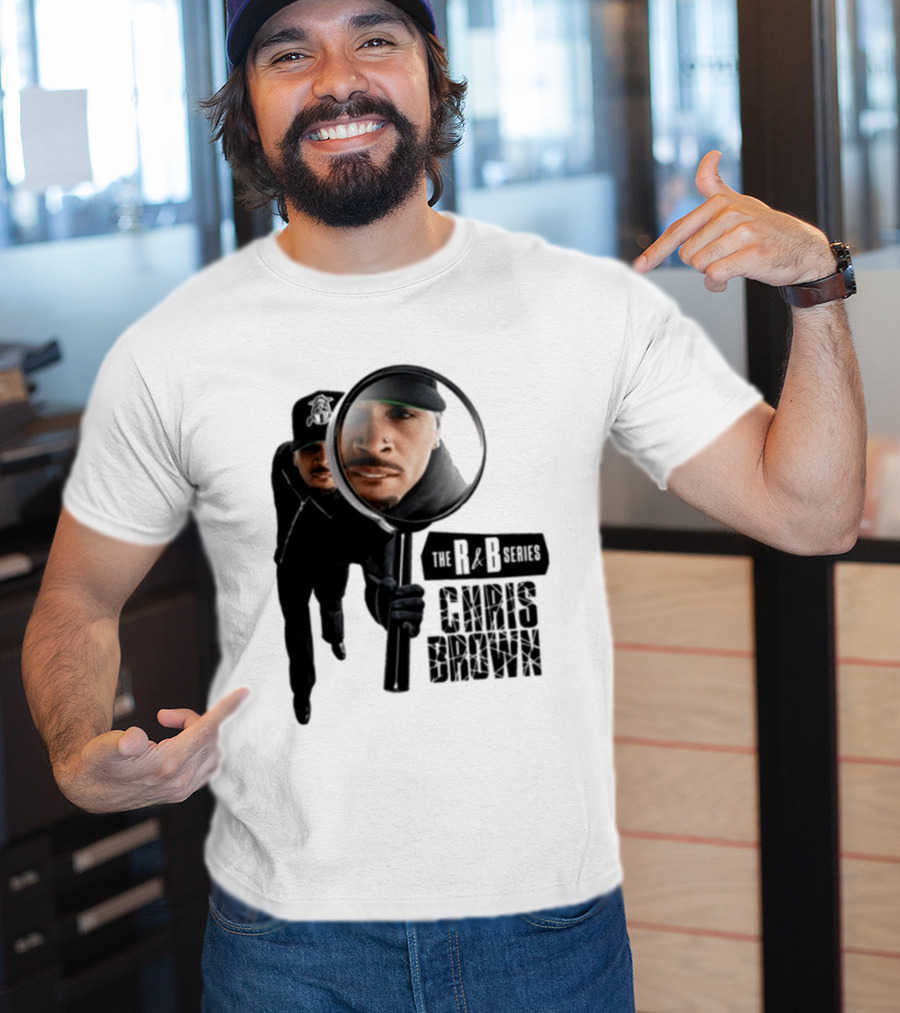 Chris Brown R&B Series Magnified Music Icon Magnifying Glass T-Shirt