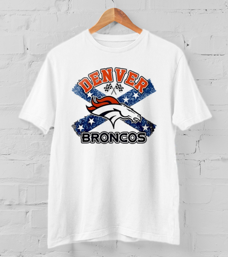 Denver Broncos Dukes Of Hazzard Caricature T-Shirt