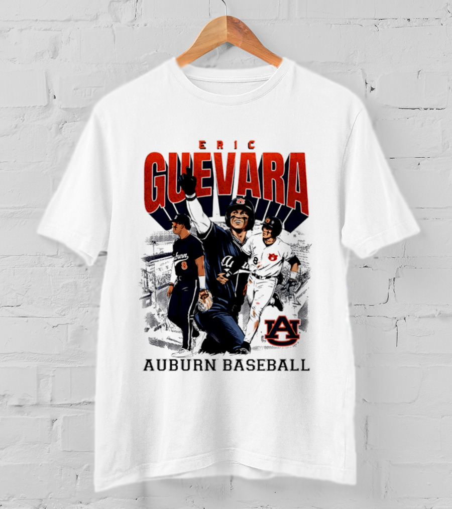 Eric Guevara Auburn Baseball Tigers Skyline T-Shirt
