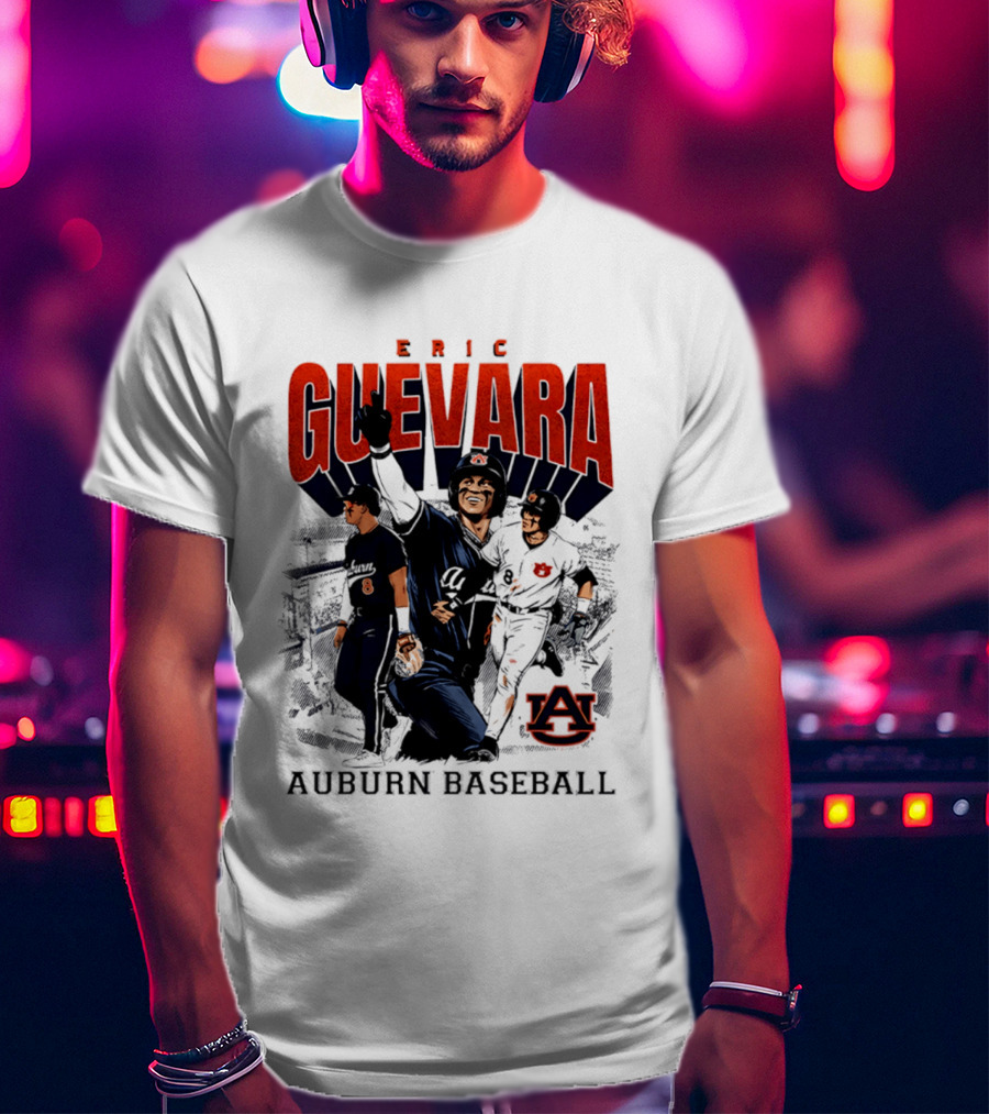 Eric Guevara Auburn Baseball Tigers Skyline T-Shirt