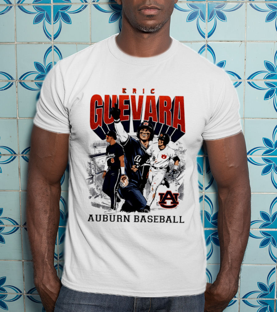 Eric Guevara Auburn Baseball Tigers Skyline T-Shirt