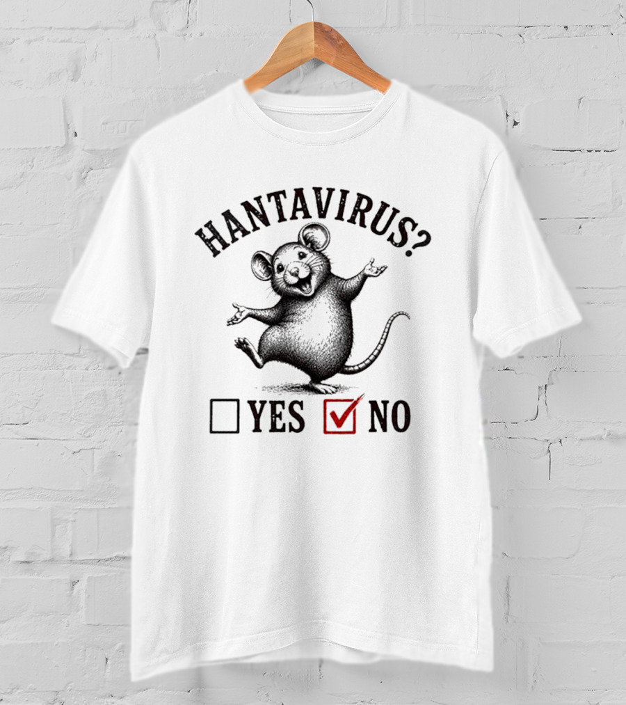 Hantavirus Mouse Yes No Checklist Red Checkmark T-Shirt