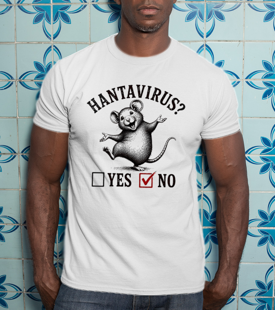 Hantavirus Mouse Yes No Checklist Red Checkmark T-Shirt