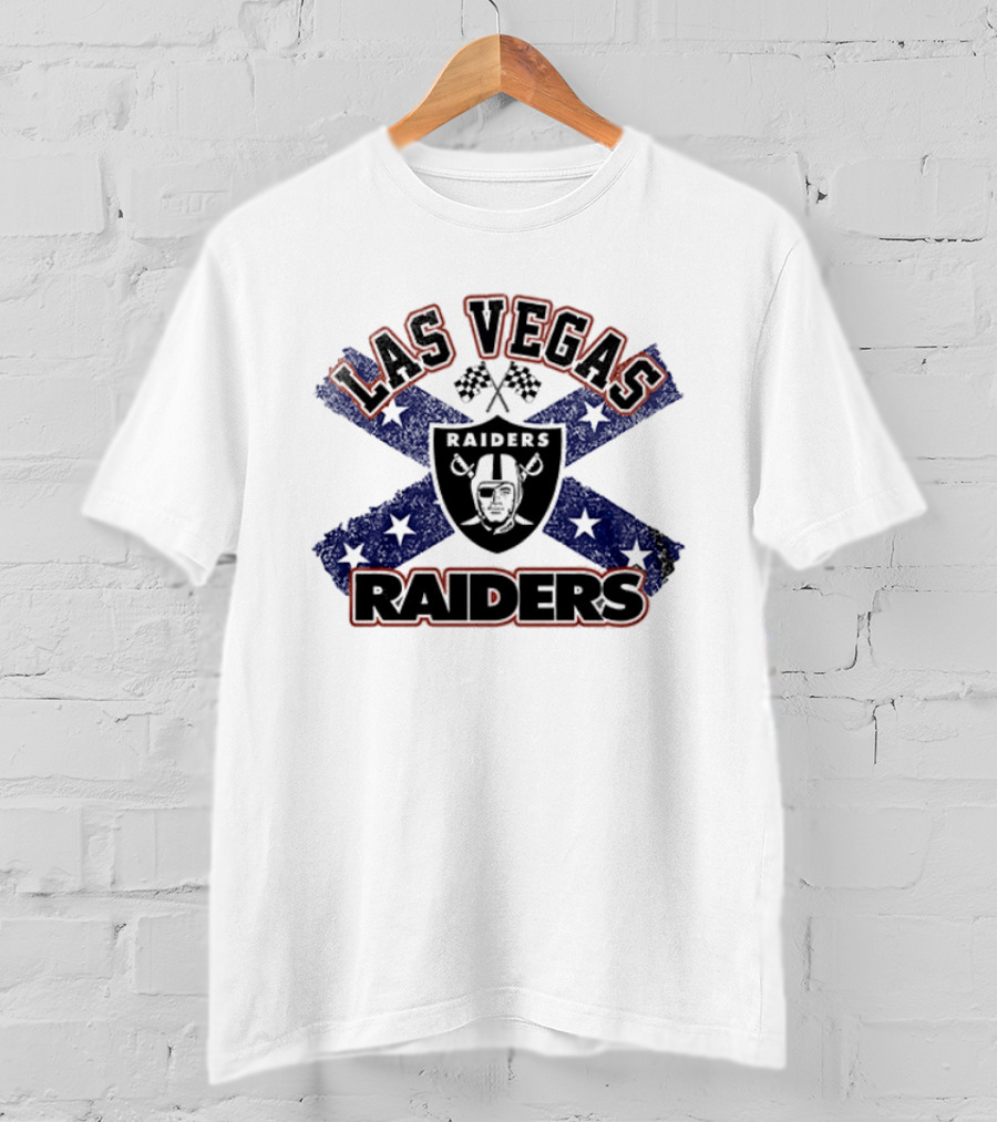 Las Vegas Raiders Confederate Flag Crossover With Dukes Of Hazzard T-Shirt