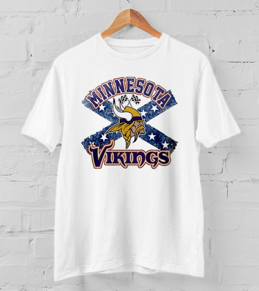 Minnesota Vikings Dukes Of Hazzard Crossover Caricature T-Shirt