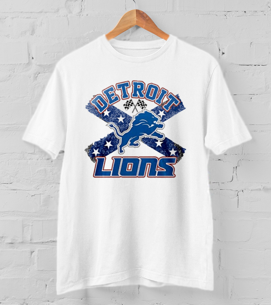 Detroit Lions X The Dukes Of Hazzard Caricature T-Shirt