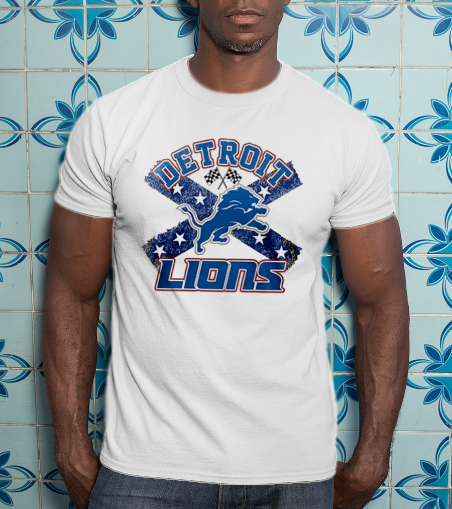 Detroit Lions X The Dukes Of Hazzard Caricature T-Shirt