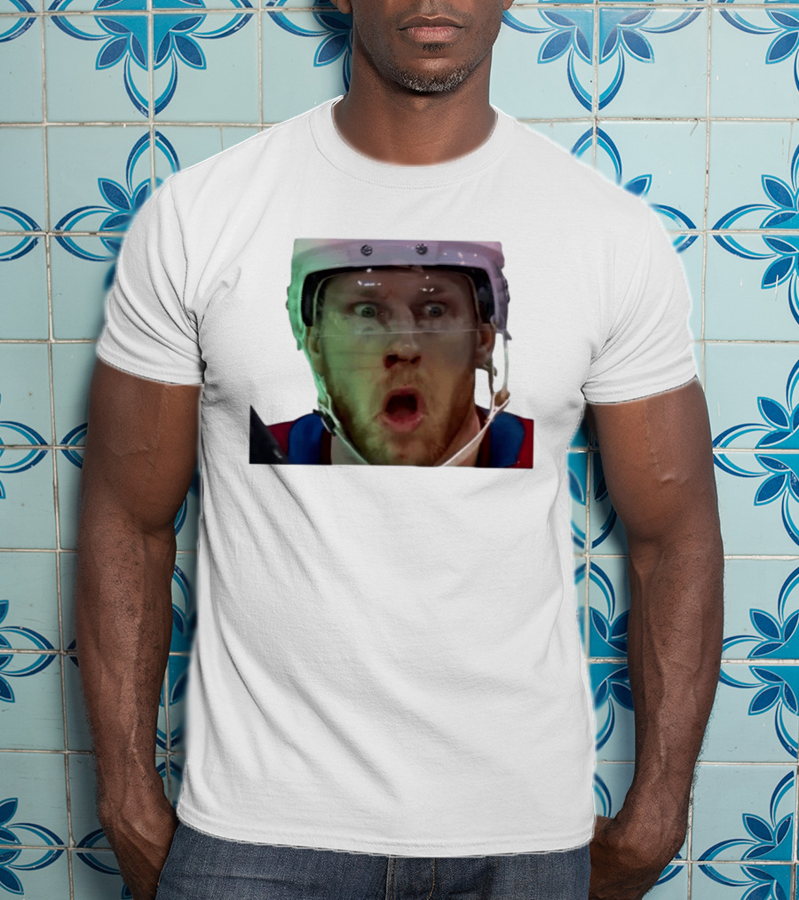 Nathan MacKinnon What The Puck Reaction Hockey T-Shirt