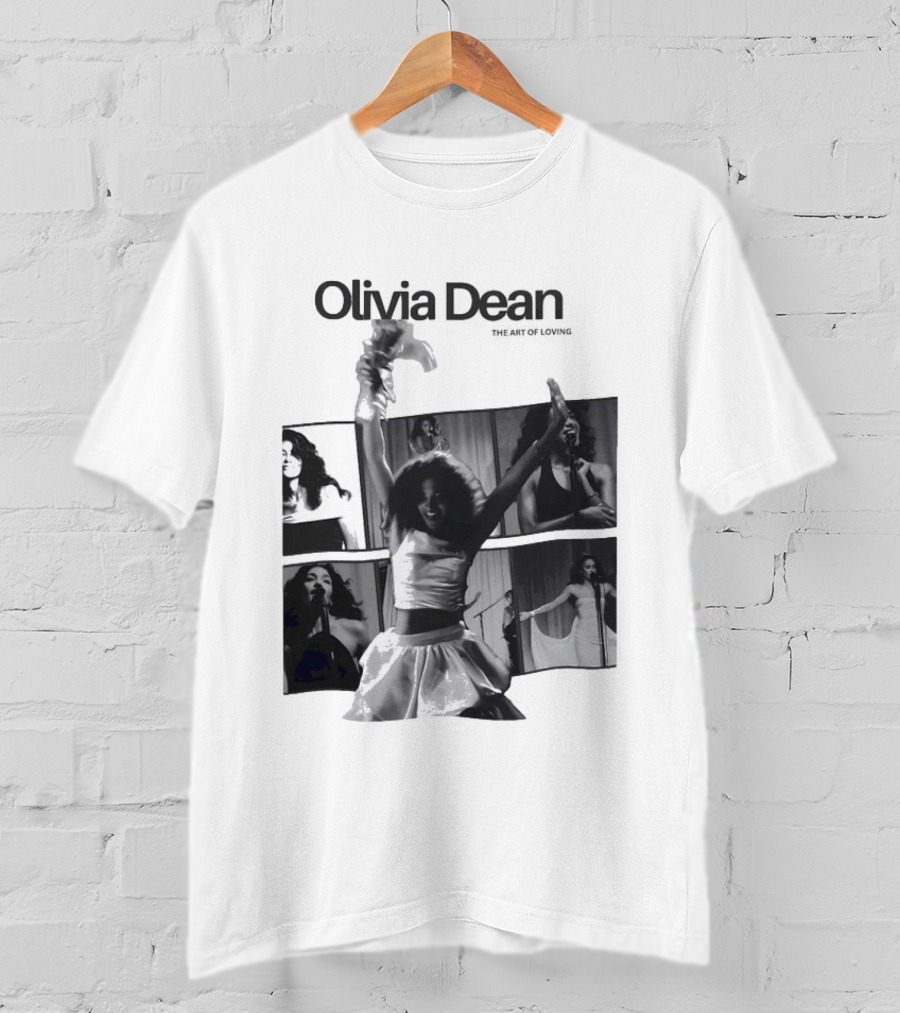 Olivia Dean Concert Performance Collage Black And White Photography T-Shirt