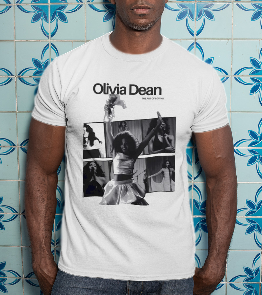 Olivia Dean Concert Performance Collage Black And White Photography T-Shirt