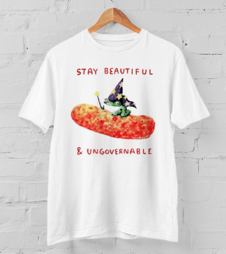 Stay Beautiful Ungovernable Wizard Frog Cheese Magic T-Shirt