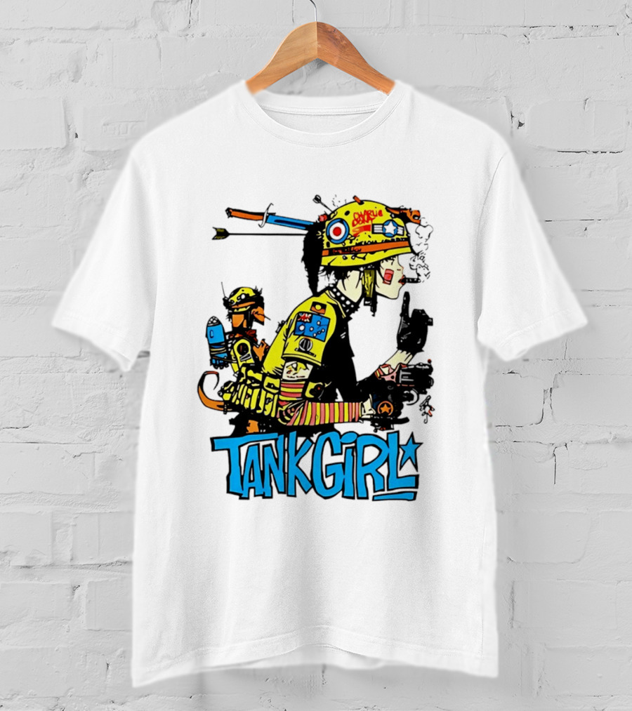 Tank Girl Vol 2 Comic Graphic With Booga And Classic Helmet T-Shirt