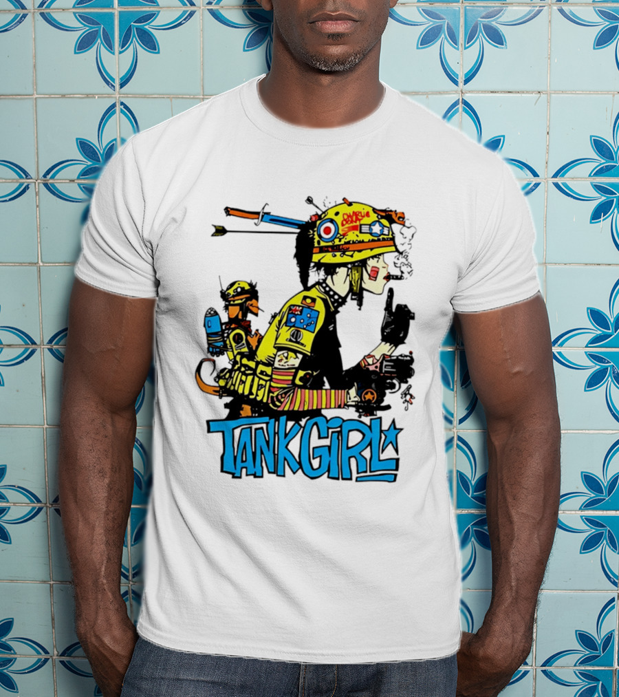 Tank Girl Vol 2 Comic Graphic With Booga And Classic Helmet T-Shirt