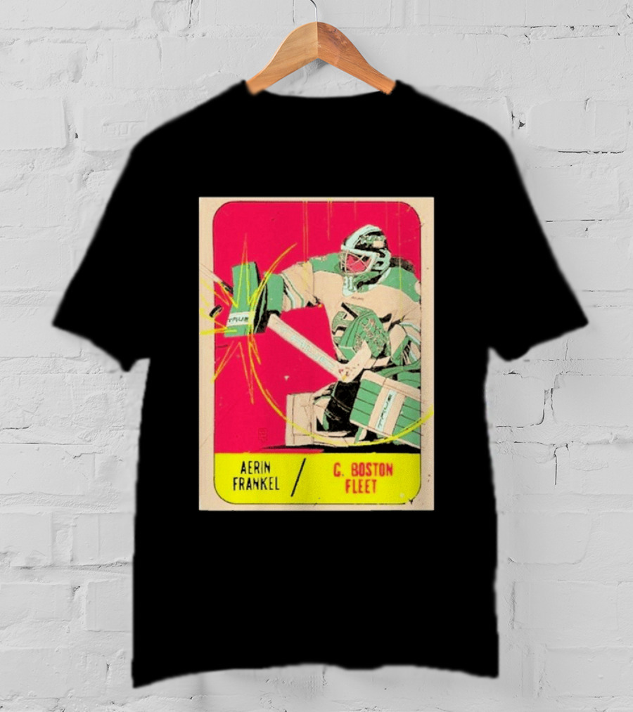 Aerin Frankel C. Boston Fleet Goalie Vintage Style Hockey Card T-Shirt