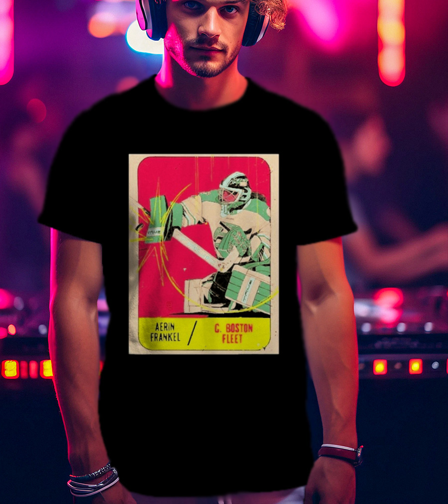 Aerin Frankel C. Boston Fleet Goalie Vintage Style Hockey Card T-Shirt