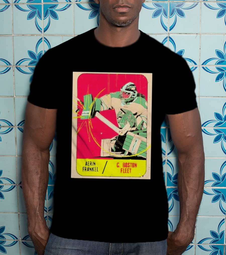 Aerin Frankel C. Boston Fleet Goalie Vintage Style Hockey Card T-Shirt