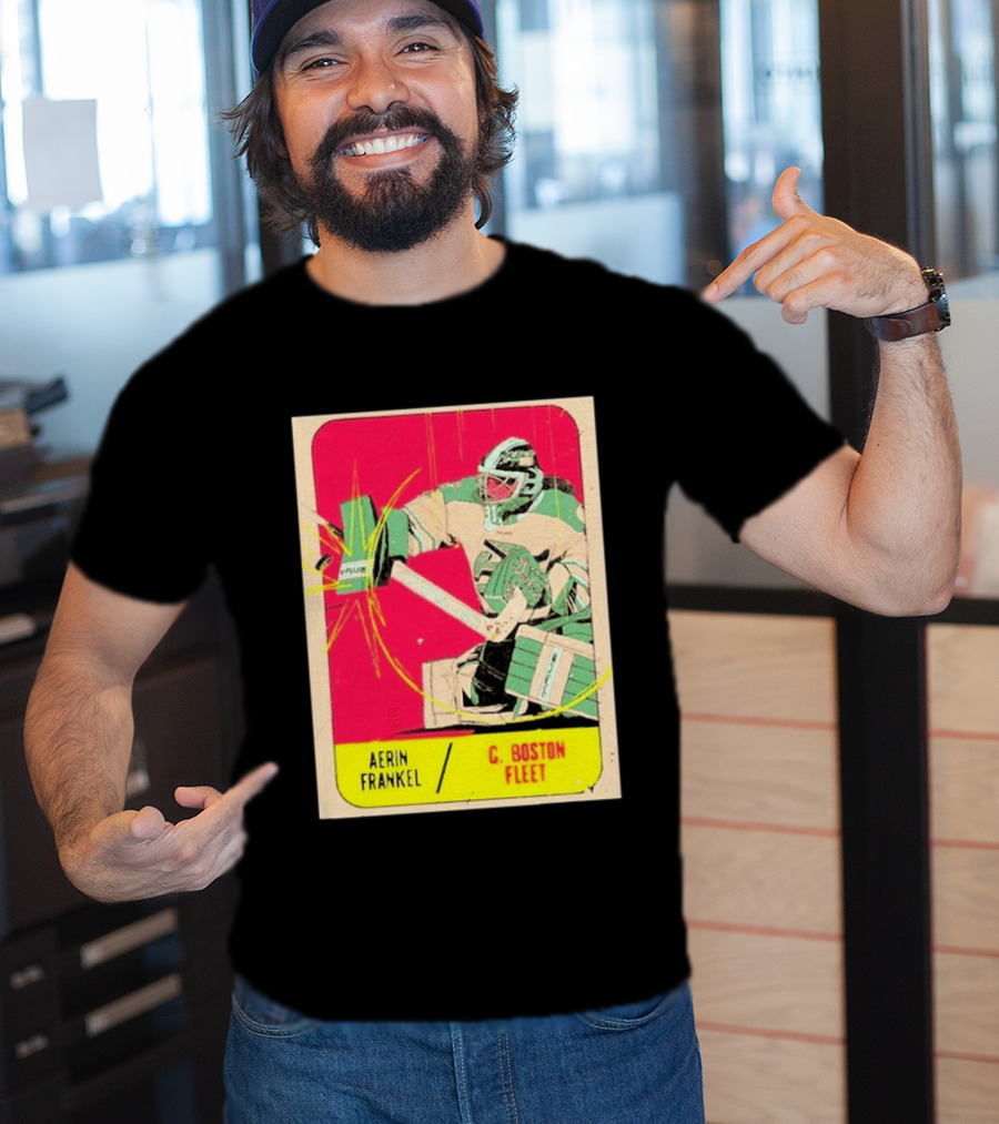 Aerin Frankel C. Boston Fleet Goalie Vintage Style Hockey Card T-Shirt