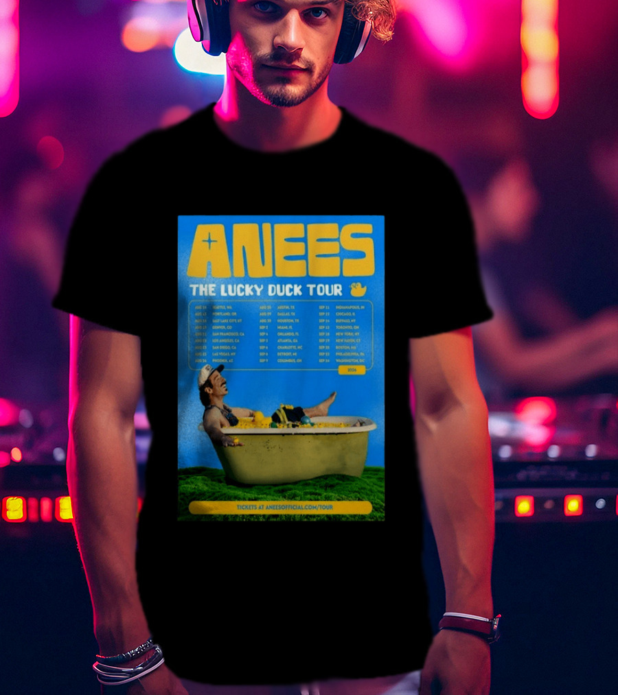 Anees The Lucky Duck Tour 2026 Dates Tickets Bath Tub T-Shirt
